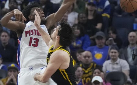 Stephen Curry scores 26 points to help Warriors hold off Pistons, 113-109